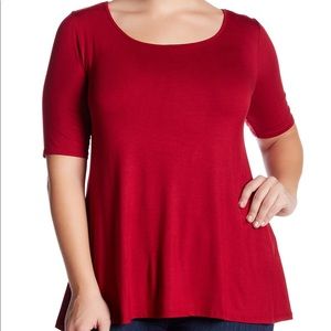 EDISTA RED RONA KEYHOLE SHIRT